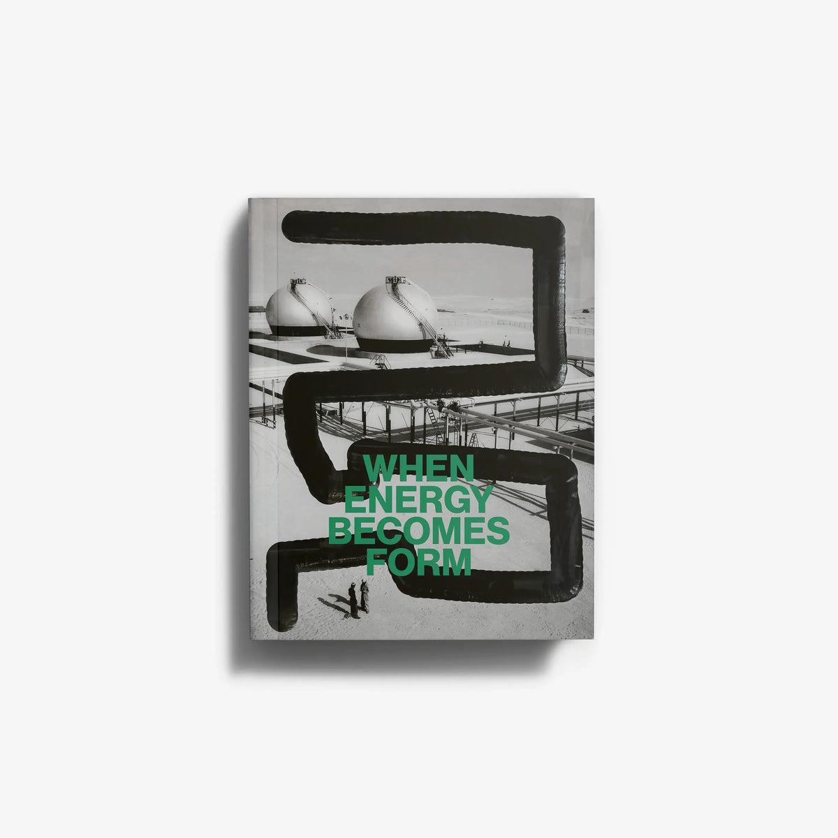 Paperback book cover, gray with teal title text and green subtitle block