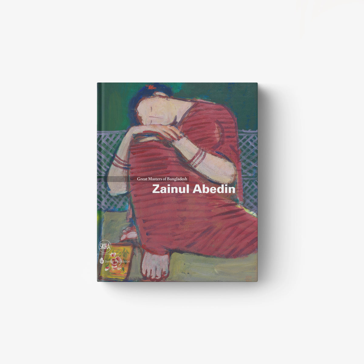 Illustrated Zainul Abedin biography book with green-blue cover and bold white title