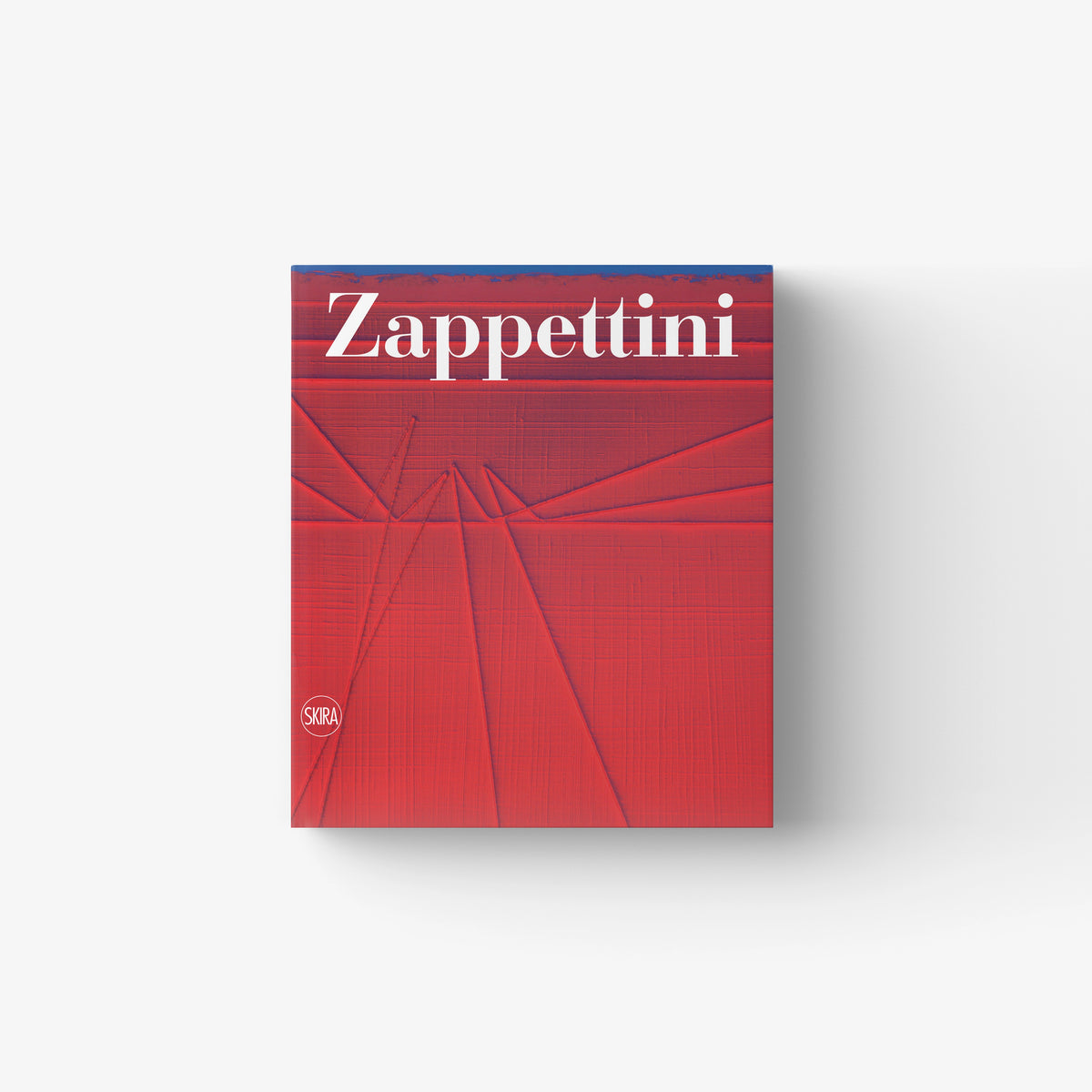 Hardback art catalogue Skira Arte with red cover and white title, Zappettini, catalogo ragionato d'arte contemporanea