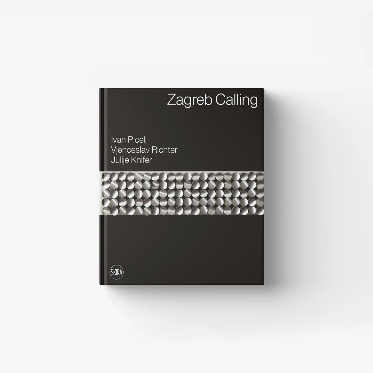 Art book by Skira Arte titled Zagreb Calling with dark cover and silver studded spine detail