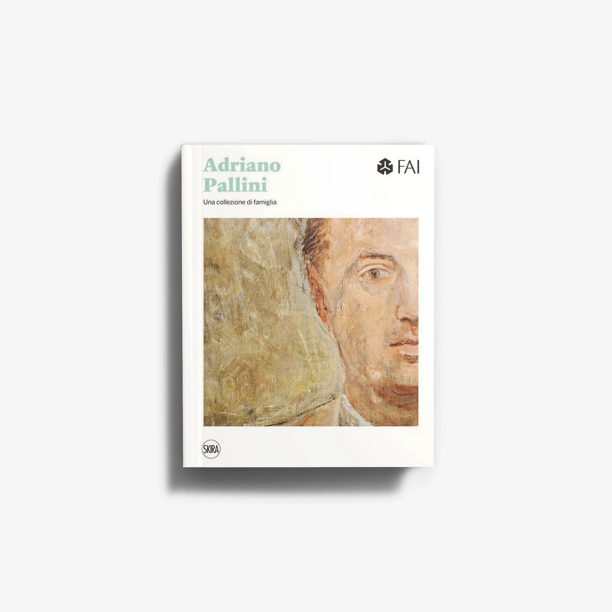 Contemporary art book by Skira Arte, Adriano Pallini, with beige and green cover text and FAI logo