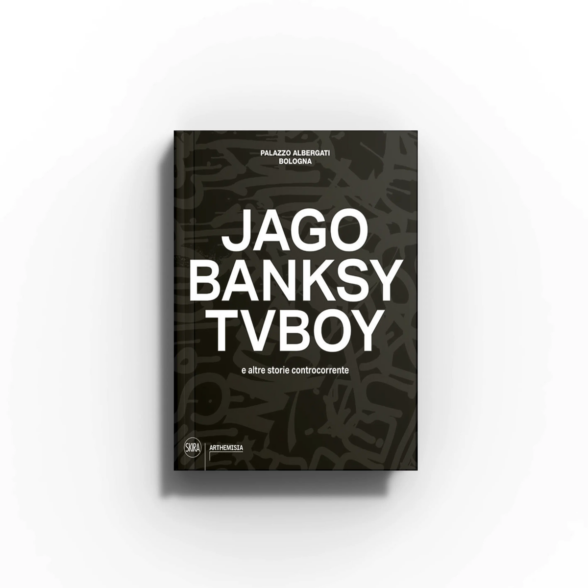 Contemporary art book by Skira Arte with black camouflage cover and Banksy, Jago and TVBOY collection